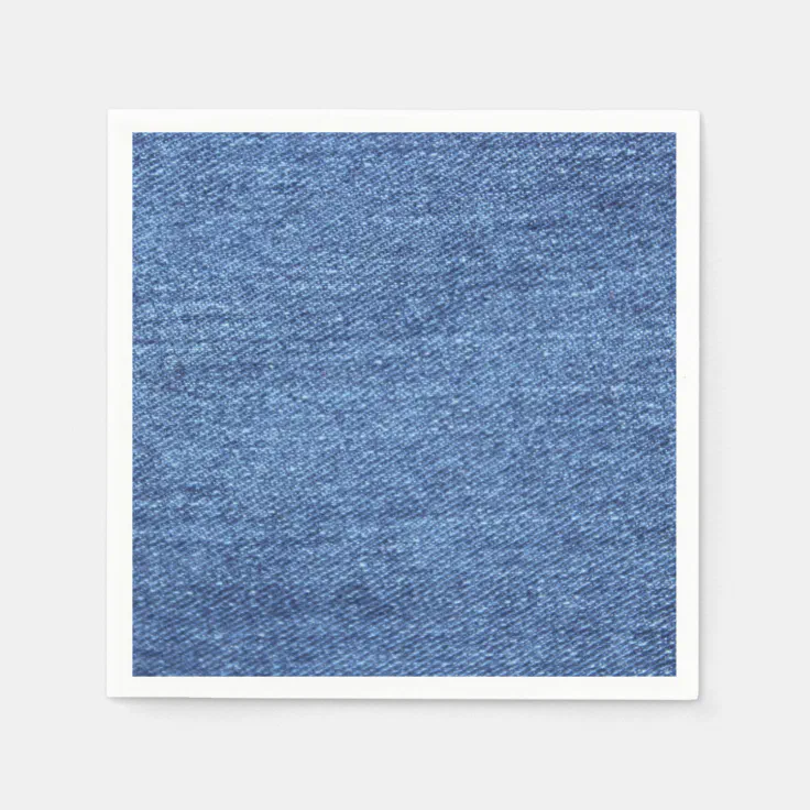 Blue White Denim Look Texture Paper Napkins Zazzle