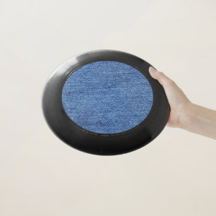 Blue White Denim Look Texture Wham-O Frisbee