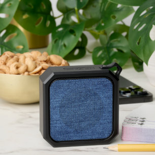 Blue White Denim Texture Look Image Bluetooth Speaker