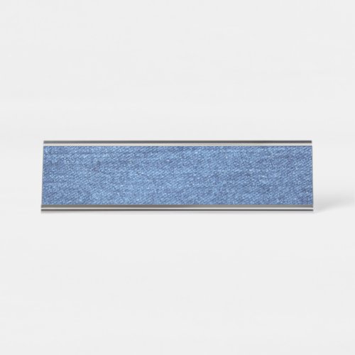 Blue White Denim Texture Look Image Desk Name Plate