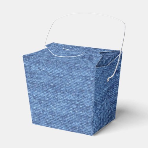 Blue White Denim Texture Look Image Favor Boxes