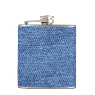 Blue White Denim Texture Look Image Flask