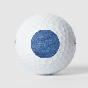 Blue White Denim Texture Look Image Golf Balls