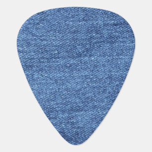 Blue White Denim Texture Look Image Guitar Pick