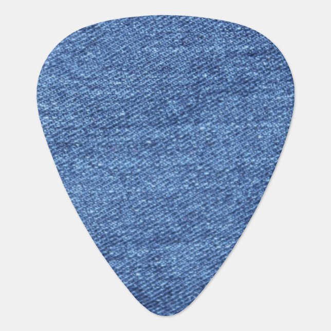 Blue White Denim Texture Look Image Guitar Pick (Front)