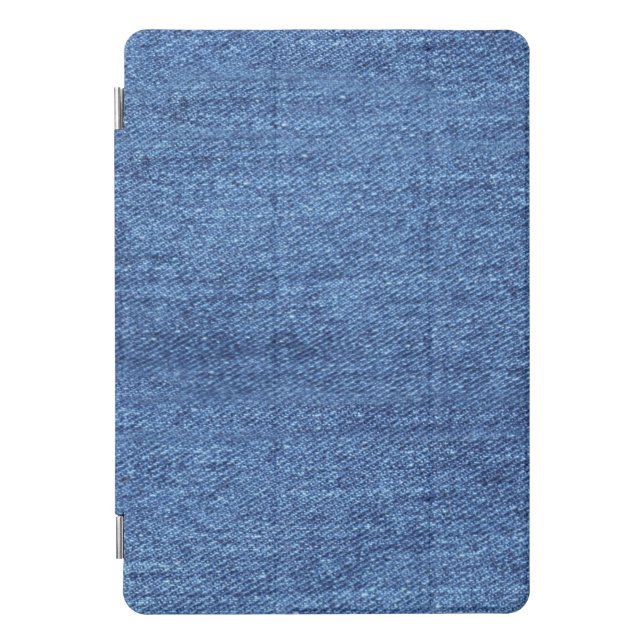 Blue White Denim Texture Look Image iPad Pro Cover (Front)