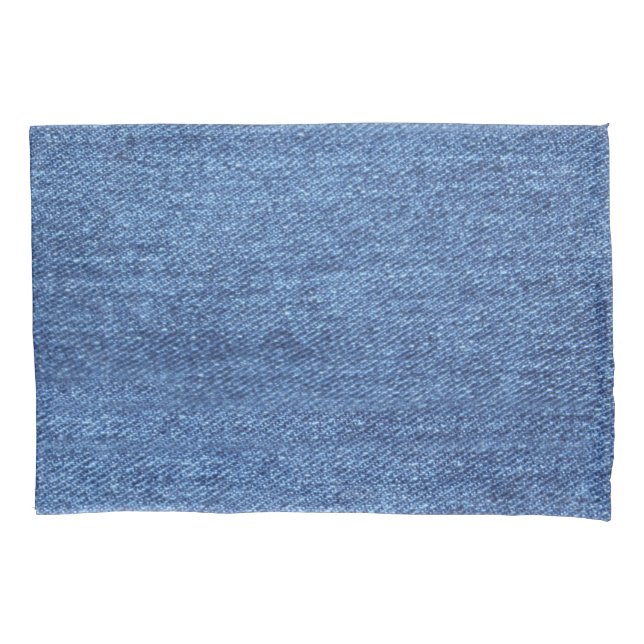 Blue White Denim Texture Look Image Pillow Case (Front)