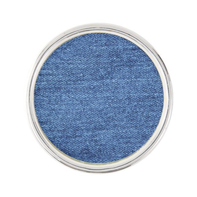 Blue White Denim Texture Look Image Pin (Front)