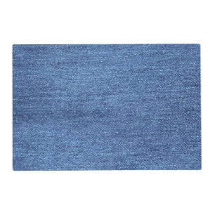 Blue White Denim Texture Look Image Placemat