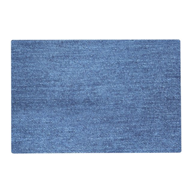Blue White Denim Texture Look Image Placemat (Front)