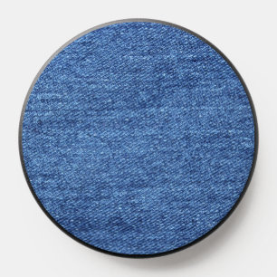 Blue White Denim Texture Look Image PopSocket