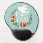Blue White Dove Peace on Earth Christmas Gel Mouse Pad<br><div class="desc">A pretty Christmas gel mouse pad featuring a dove in a floral wreath with the words Peace on Earth. The mouse pad is designed in blue,  red and white. Elegant mouse pad for the Christmas holiday season. Designed for you by Blackberry Boulevard.</div>