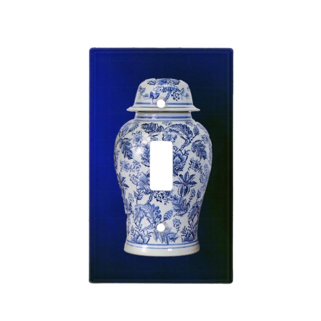 Blue White Elegant Ginger Jar  Light Switch Cover (Front)