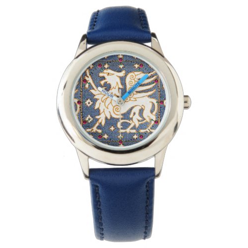 BLUE WHITE FANTASY GRYPHONS WATCH