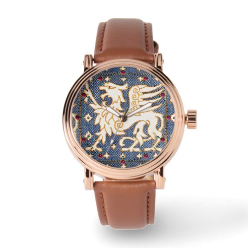 BLUE WHITE FANTASY GRYPHONS WATCH