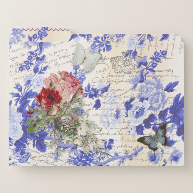 Blue & White File Folders (Front Left)