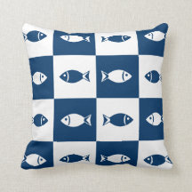 Blue & White Fish Collage