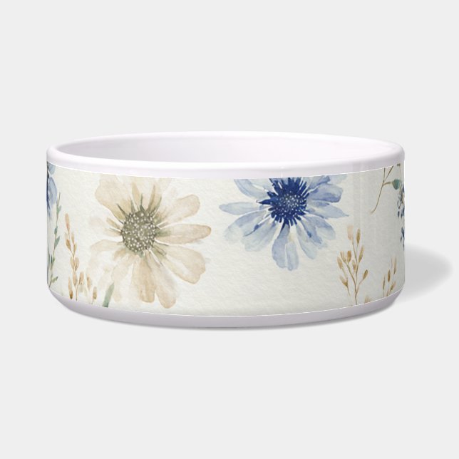 Blue White Floral   Bowl (Front)
