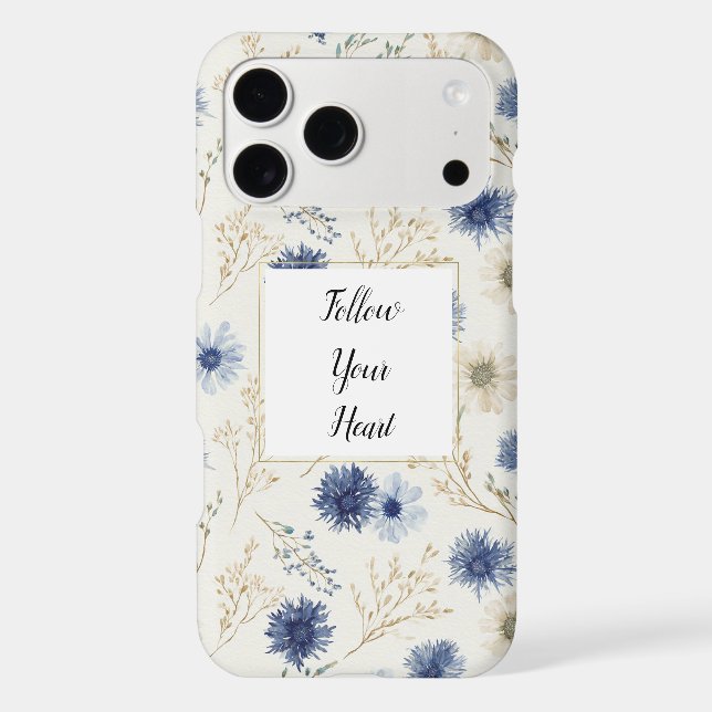 Blue White Floral   Case-Mate iPhone Case (Back)