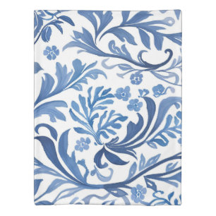 Blue & White Floral Design Chinoiserie Pattern Duvet Cover