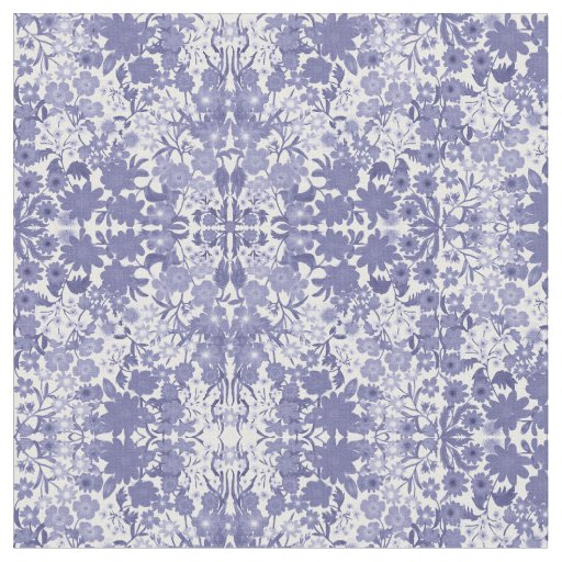 Blue White Floral Designer Fabric