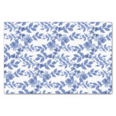 Blue White Floral Leaf Pattern Decoupage Tissue Paper | Zazzle