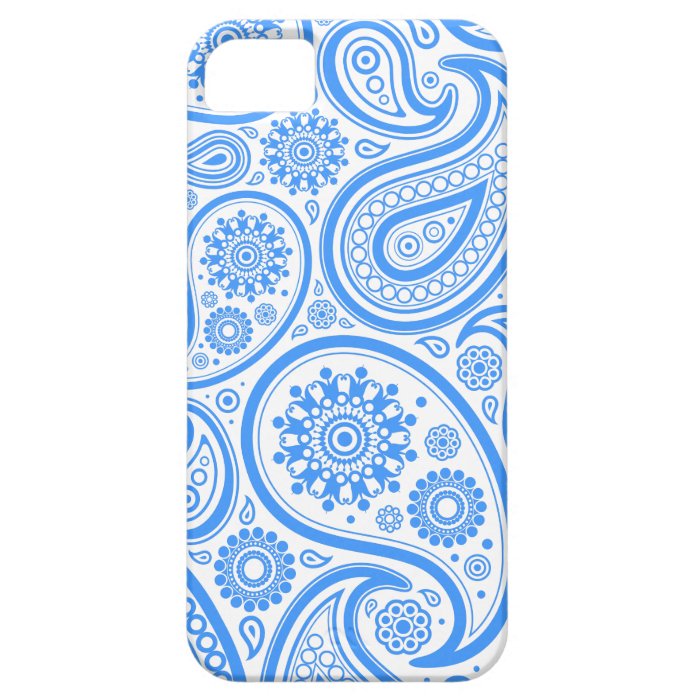Blue White Floral Pattern iPhone 5 Case