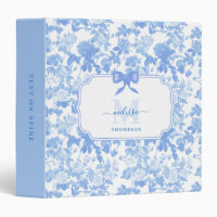 Blue White Floral Roses French Chinoiserie Pattern