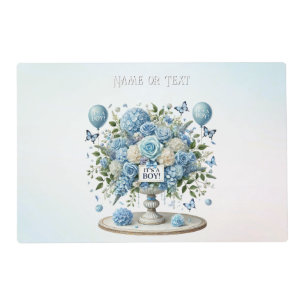 Blue White Floral Vase Placemat