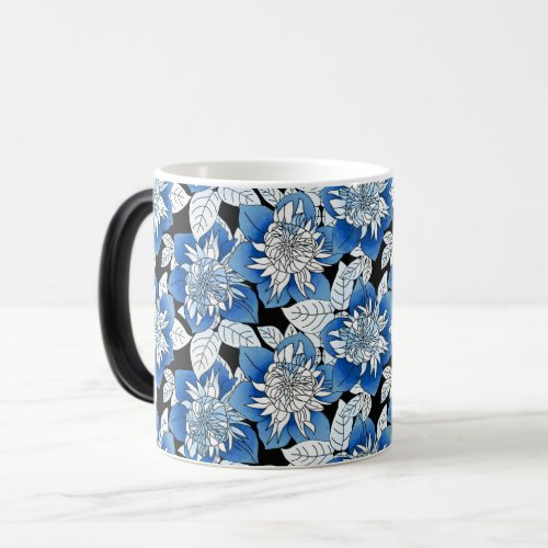Blue  White Flower Background Plant Garden Magic Mug