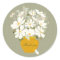 Blue white flower bouquet gold vase Thank you Clas