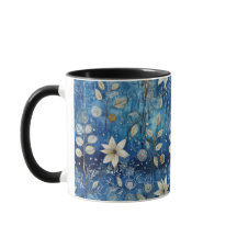Blue White Flower Floral Seamless Pattern
