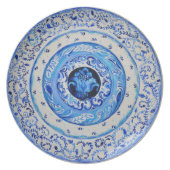 "Blue & White Flowers" Melamine Plate (Front)