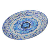 "Blue & White Flowers" Melamine Plate (Left Side)