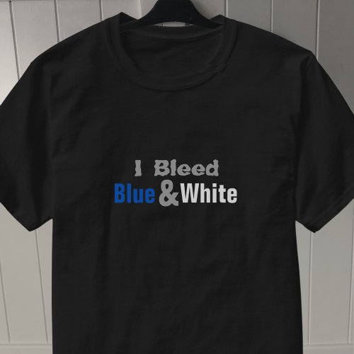 Blue  White Football Fan T_Shirt