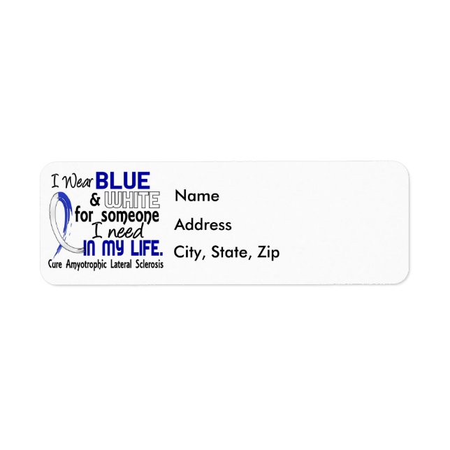Blue White For Someone I Need ALS Label (Front)