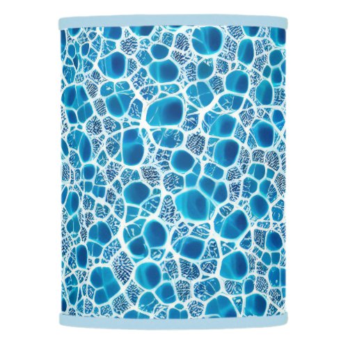 Blue  White Frosty Fantasy Abstract Ice Mosaic Lamp Shade