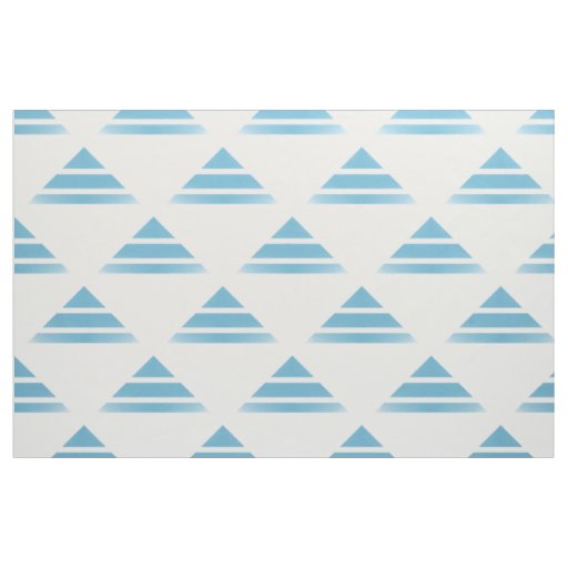 Blue White Geo Triangle Pattern Fabric