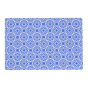 Blue White Geometric Seamless Pattern Placemat