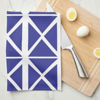 Blue White Geometric Triangle Pattern    