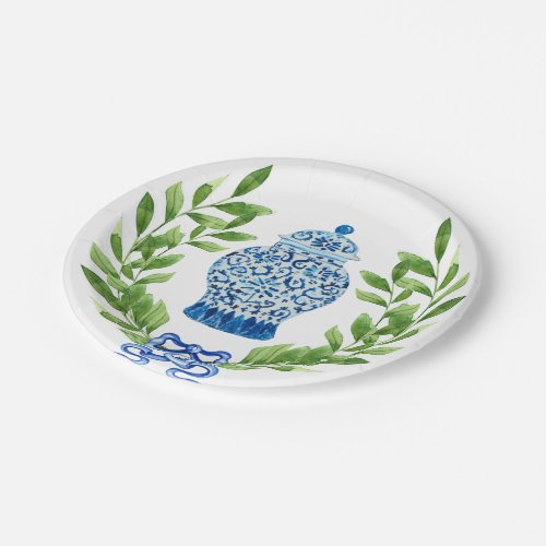 Blue  White Ginger Jar Paper Plates