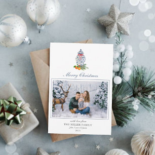 Blue & white Ginger jar Photo Holiday Card