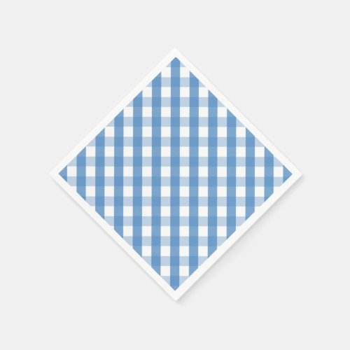 Blue white gingham napkins