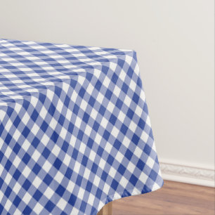 Blue White Gingham Tablecloth