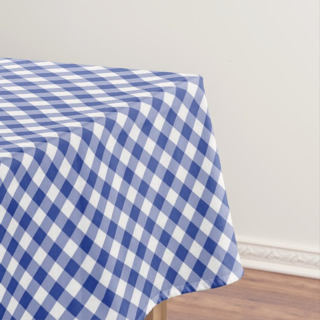 Blue White Gingham  Tablecloth (In Situ)