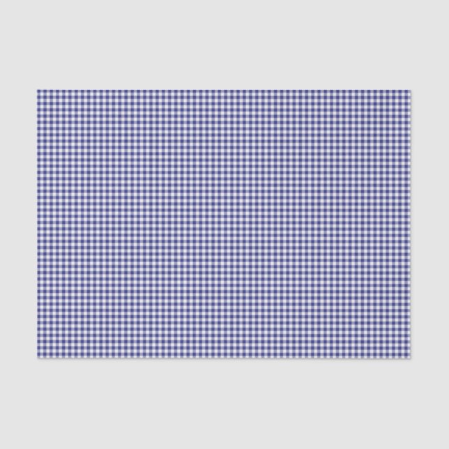 Blue-White Gingham-TISSUE WRAPPING PAPER (Front)