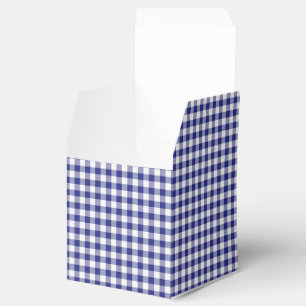 Blue-White Ginham-PARTY FAVOR BOX, sq Boxes