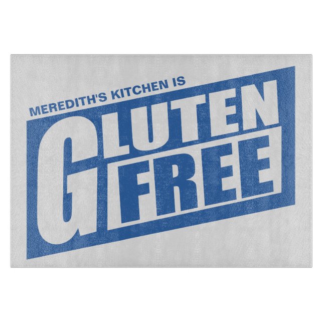 Blue & White Gluten Free Cutting Board (Front)