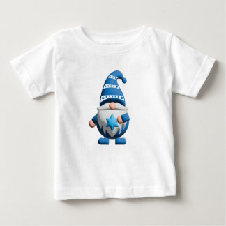 Blue White Gnome holding Star of David Baby T-Shirt