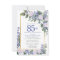 Blue White Gold Floral 85th Birthday